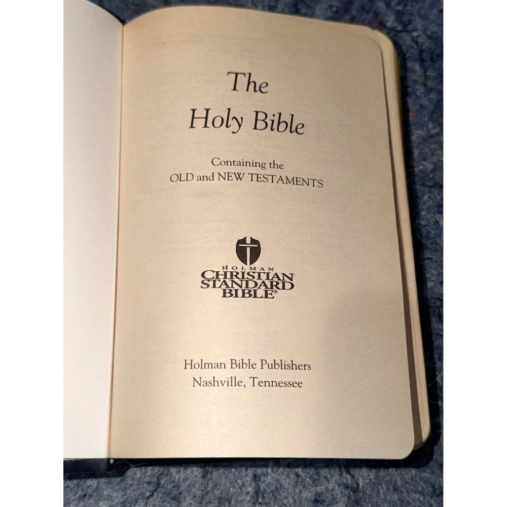 Holman Christian Standard Bible HCSB Black Imitation Leather Gilded 2003 Edition
